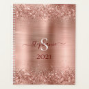 Search for rose gold planners Brushed metal
