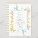 Search for cacti baby shower invitations Boho
