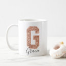 Search for monogrammed letter g mugs Bridesmaid