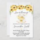 Search for tea sunflower bridal shower invitations Love is brewing