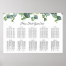 Search for eucalyptus wedding seating charts Green and white