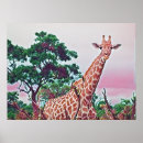 Recherche de girafe rose posters Faune
