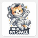 Search for cats in space stickers Astronaut cat