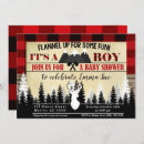 Search for red plaid baby shower invitations Adventure