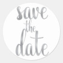 Search for silver save the date stickers Modern