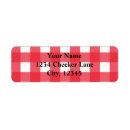 Search for country plaid return address labels Gingham
