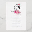 Recherche de cygne vintage invitations Rose
