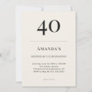 Search for formal 40th birthday invitations Elegant