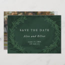 Search for emerald green save the dates Greenery