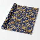 Search for toile christmas wrapping paper Blue