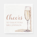 Search for pink and gold napkins Bride