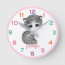 Recherche de chats colorés horloges Amoureux des chats