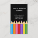 Search for kindergarten business cards Crayons