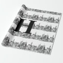 Search for new york city wrapping paper Black