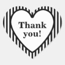 Search for black and white heart pattern stickers Thank you