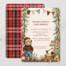 Search for little lumberjack invitations Buffalo plaid