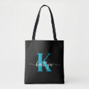Search for monogrammed tote bags Script typography