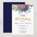 Search for sixty and fabulous birthday invitations Navy blue