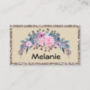 Recherche de noël rose cartes visite Floral