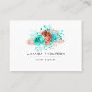 Recherche de corail et turquoise cartes visite Tropical