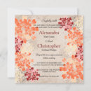 Search for orange and cream wedding invitations Autumn