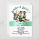 Search for vintage western bridal shower invitations Boots and bubbly