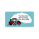 Search for engines return address labels Choo choo train