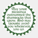 Search for irish blessing stickers Shamrocks