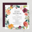 Recherche de burgundy floral baby shower invitations Moderne