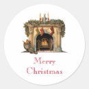 Search for christmas fireplace stickers Retro