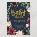 Search for navy burgundy baby shower invitations Floral
