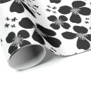 Search for black and white flowers wrapping paper Stylish