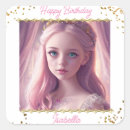 Search for little girl princess stickers Birthday
