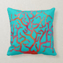 Search for coral and turquoise pillows Pattern