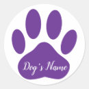 Search for purple dog stickers Pawprint