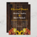 Search for sunflower rehearsal dinner invitations Rustic