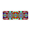 Search for red abstract return address labels Pattern