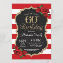 Search for red and gold 60th birthday invitations Adult birthday party