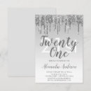 Search for silver 21st birthday invitations Sparkle