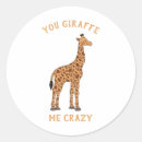 Search for funny giraffe stickers Safari