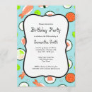 Search for sushi birthday invitations Blue