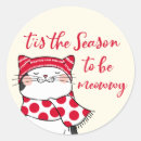 Search for red cat stickers Merry christmas
