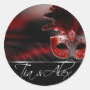Search for red masquerade party stickers Silver