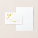 Search for gold foil place cards Reserved