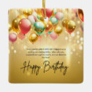 Search for meaningful ornaments Golden birthday wishes