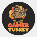 Search for gamer stickers Thanksgiving