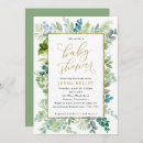 Recherche de foliage baby shower invitations Aquarelle