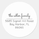 Search for round return address labels Simple