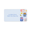 Search for patterned return address labels For her