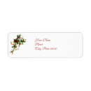 Search for holly leaf return address labels Seasonal